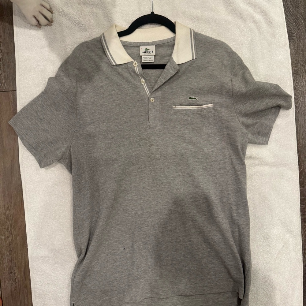 Lacoste Men's Gray Polo Shirt